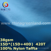Breathable Plaid Nylon Taffeta Waterproof Fabric for Lycras Clothes (GLLML278)